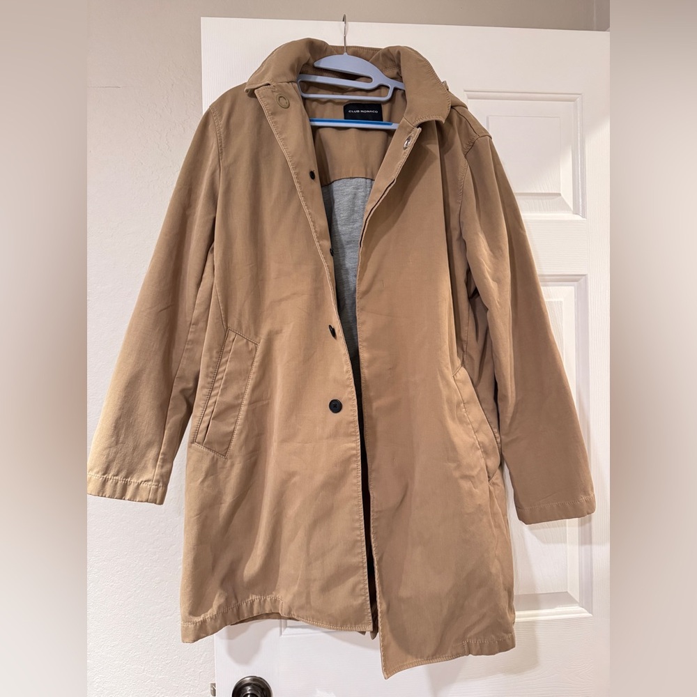 Club Monaco Trench Coat w removable hat